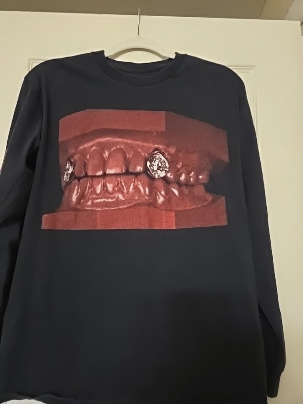 13 Carat Post Malone Concert Long Sleeve Shirt- Black with Red Graphic